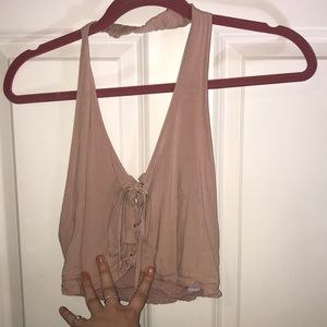 Tie up crop top/ festival shirt
